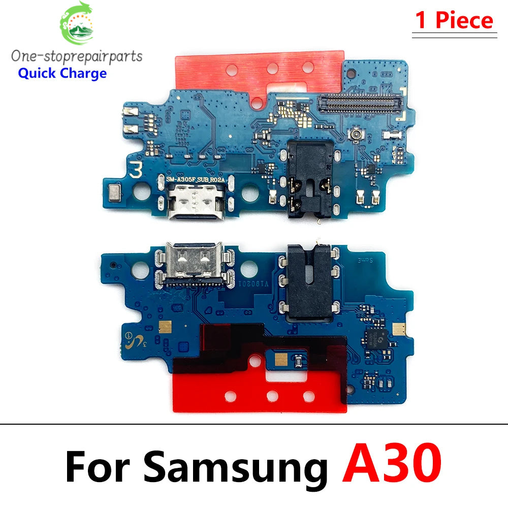 10Pcs USB Charging Dock Connector Board Flex Cable For Samsung A80 A70 A50 A40 A30 A20 A10 A11 A01 A21s A31 A51 A71 A30s A50s Samsung phone repair parts