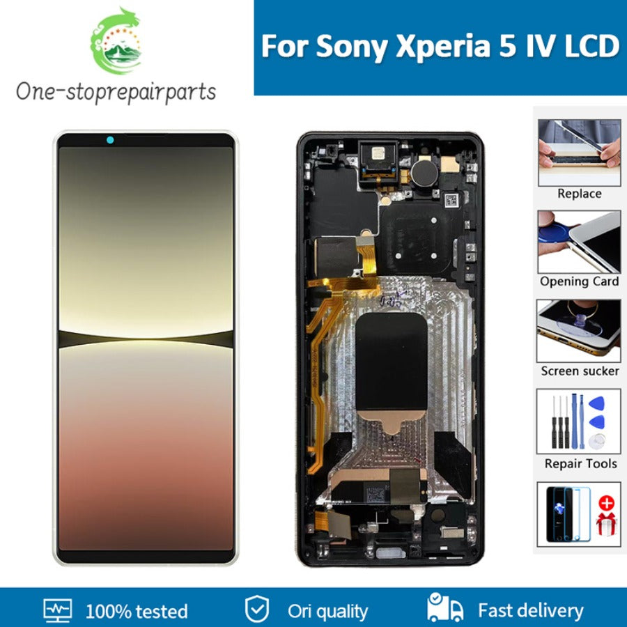 6.1" AMOLED For Sony Xperia 5 IV LCD Display Touch Screen Digitizer Assembly For Sony X5 iv XQCQ62B-GC XQCQ62G.GC LCD Replace Sony phone repair parts