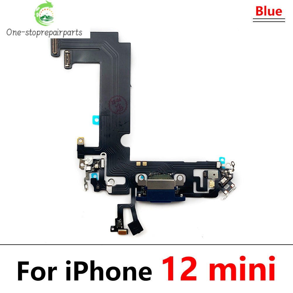 New USB Charging Port Charger Board Flex Cable For iPhone 12 Pro 12Pro Max Mini Dock Connector With Microphone iPhone phone repair parts
