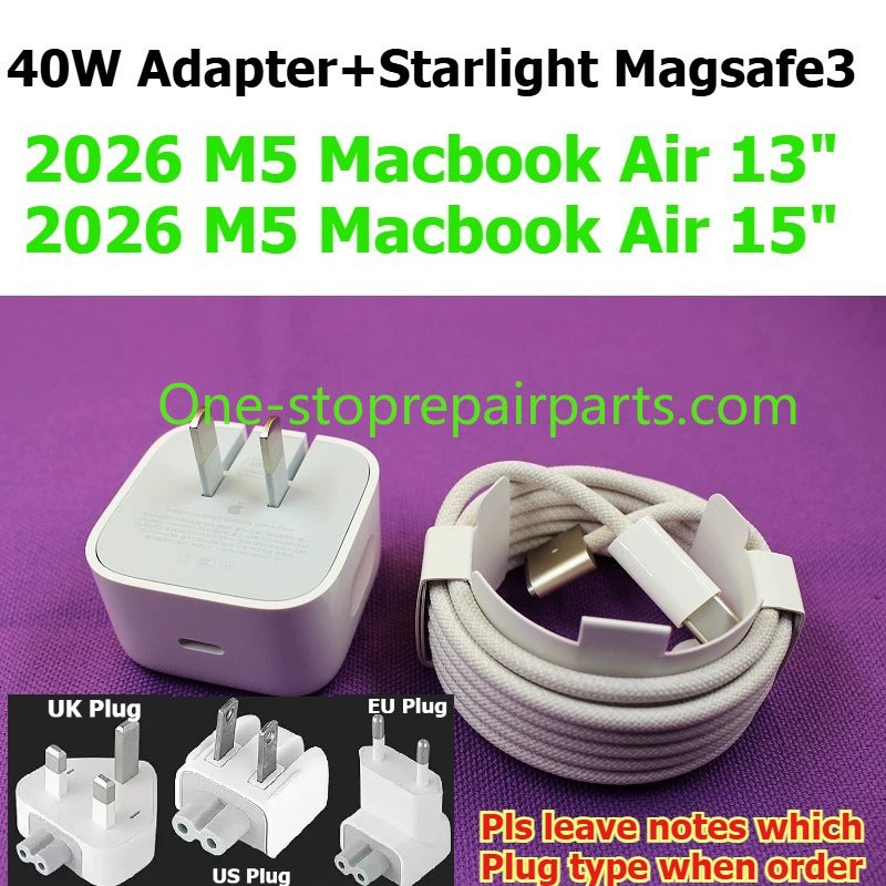 USB-C to MagSafe 3 Cable Power Adapter 30W 35W 70W 96W 140W  for Apple Macbook Magsafe3 Macbook Air A3448 A3449 A3240 A3241 Pro A3434 A3429 A3426 M2 M3 M4 M5  magnetic