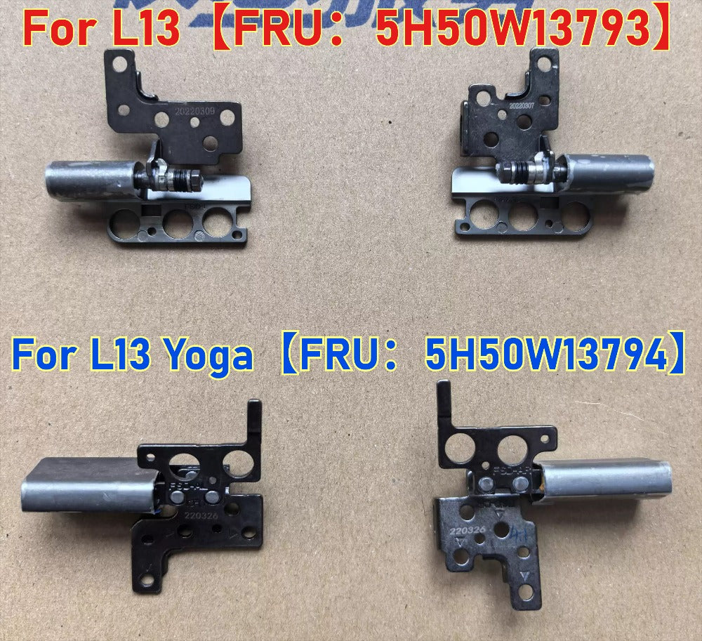 Genuine Hinge Set Left and Right LCD Hinge L&R For Lenovo ThinkPad L13 Gen 3 L13 Gen 4 L13 Gen 5 5H50W13793  L13 Yoga Gen 4 X1 Carbon 12th Gen L13 2-in-1 Gen 5 5H50W13794 Lenovo laptop repair parts