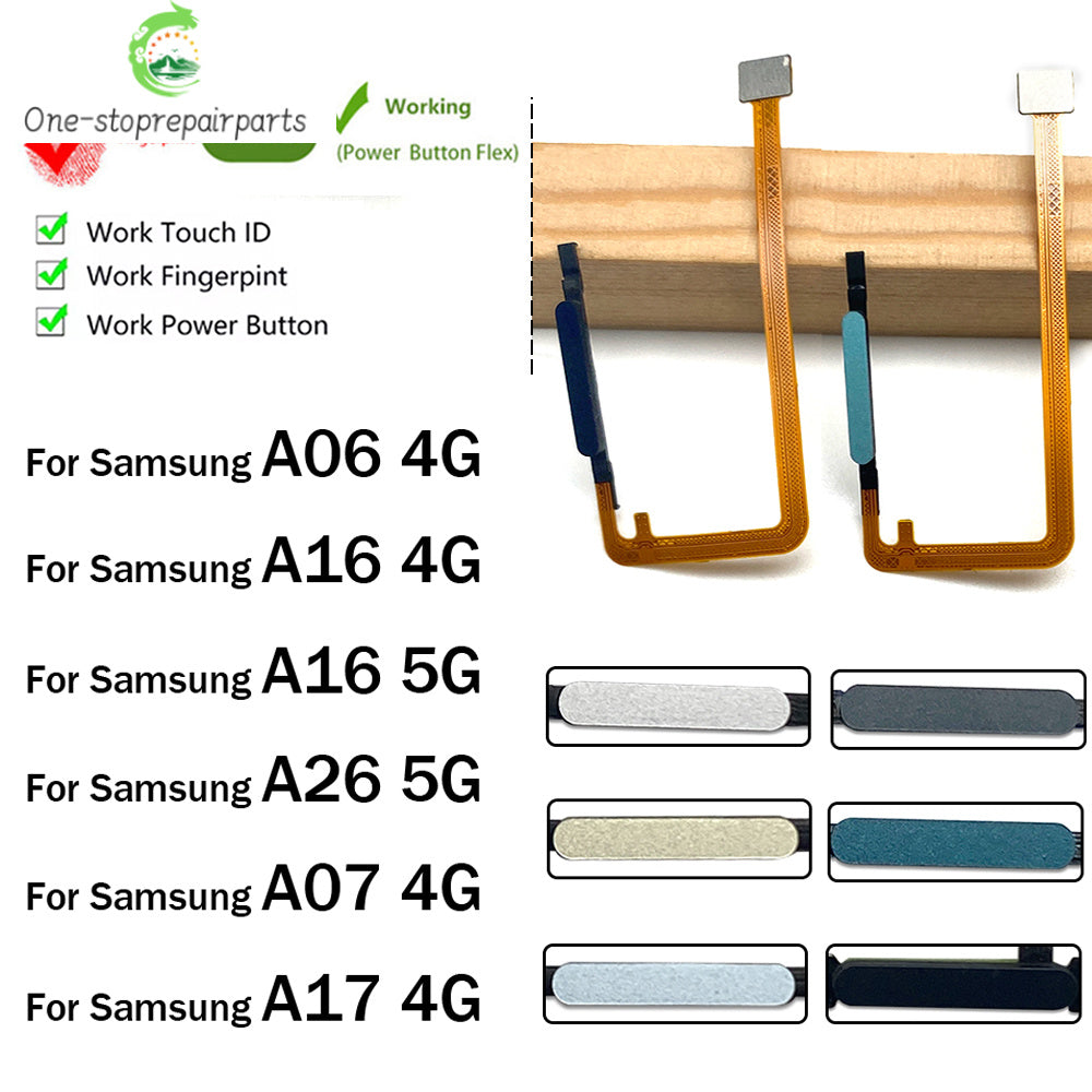Home Button FingerPrint Touch ID Sensor Flex Cable Ribbon For Samsung A06 A16 A26 A07 A17 4G 5G Replacement Parts Samsung phone repair parts