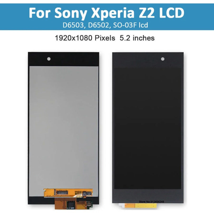 5.2 " Original lcd For SONY Xperia Z2 D6502 D6503 D6543 LCD Display with Frame Touch Screen Digitizer Assembly Replacement Sony phone repair parts