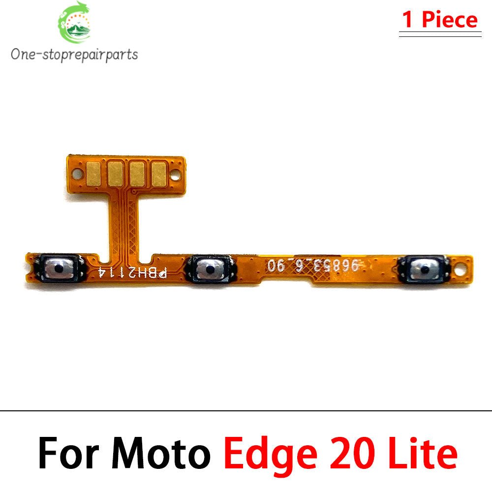 10Pcs/Lot, Power on off Volume Key Button Flex Cable For Motorola For Moto Edge 20 30 Pro Lite 30 40 50 Neo Ultra Fusion Plus Motorola phone repair parts