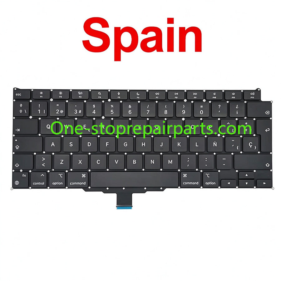 New Laptop A2337 Keyboard For Macbook Air 13" M1 A2337 Keyboard Replacement US UK FR SP IT DE RU AE Layout 2020 Year Macbook repair parts