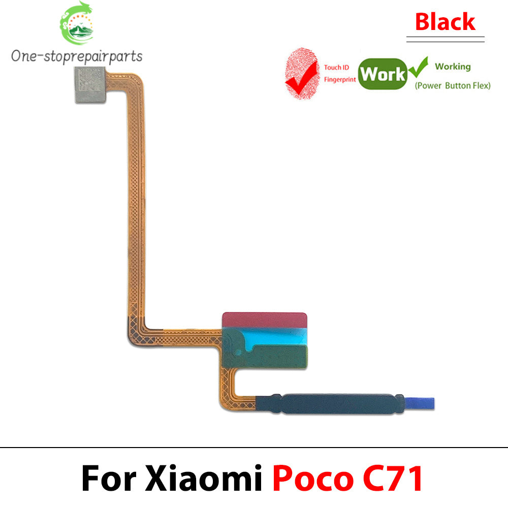 Home Button FingerPrint Touch ID Sensor Flex Cable Ribbon For Xiaomi Poco C50 C55 C65 C71 Replacement Parts Xiaomi  Xiao mi phone repair parts