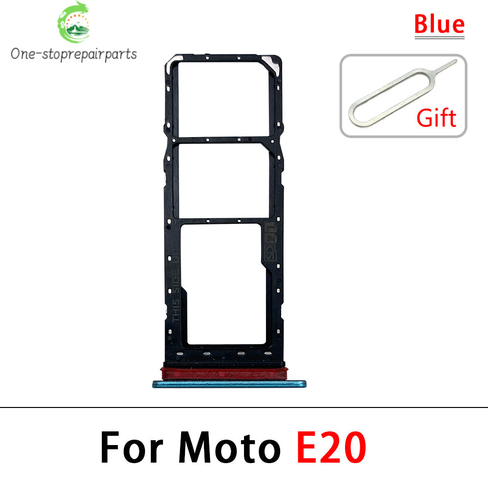 New SiM Tray For Moto E6 Play E6s E7 Plus E7i Power E20 E40 SIM Card Slot SD Card Tray Holder Adapter Motorola phone repair parts