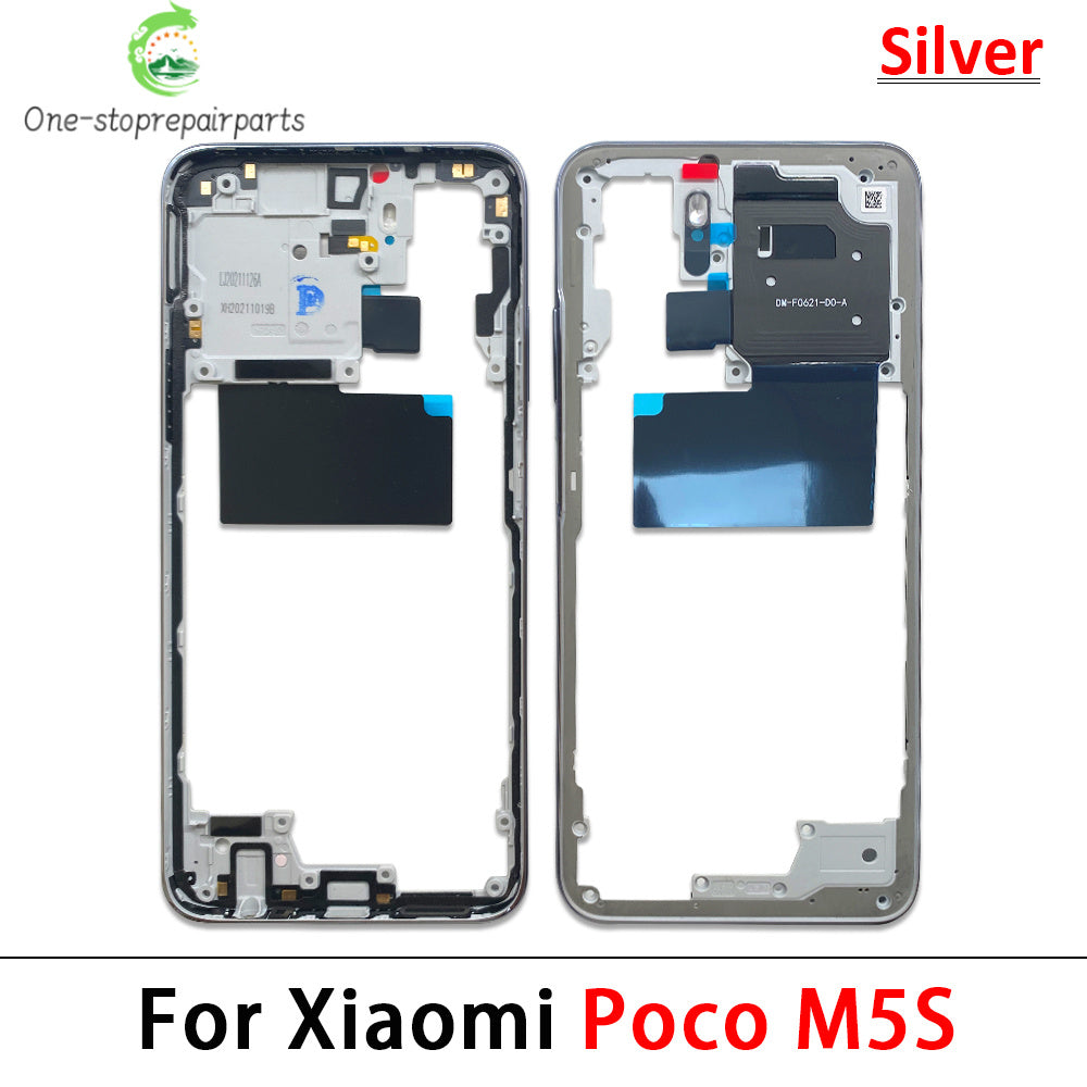 10Pcs, Middle Frame Housing For Xiaomi Poco X3 X4 GT X4 X5 M5s M4 Pro 4G 5G Middle Frame Holder Cover Frame Volume Key Parts  Xiaomi  Xiao mi phone repair parts