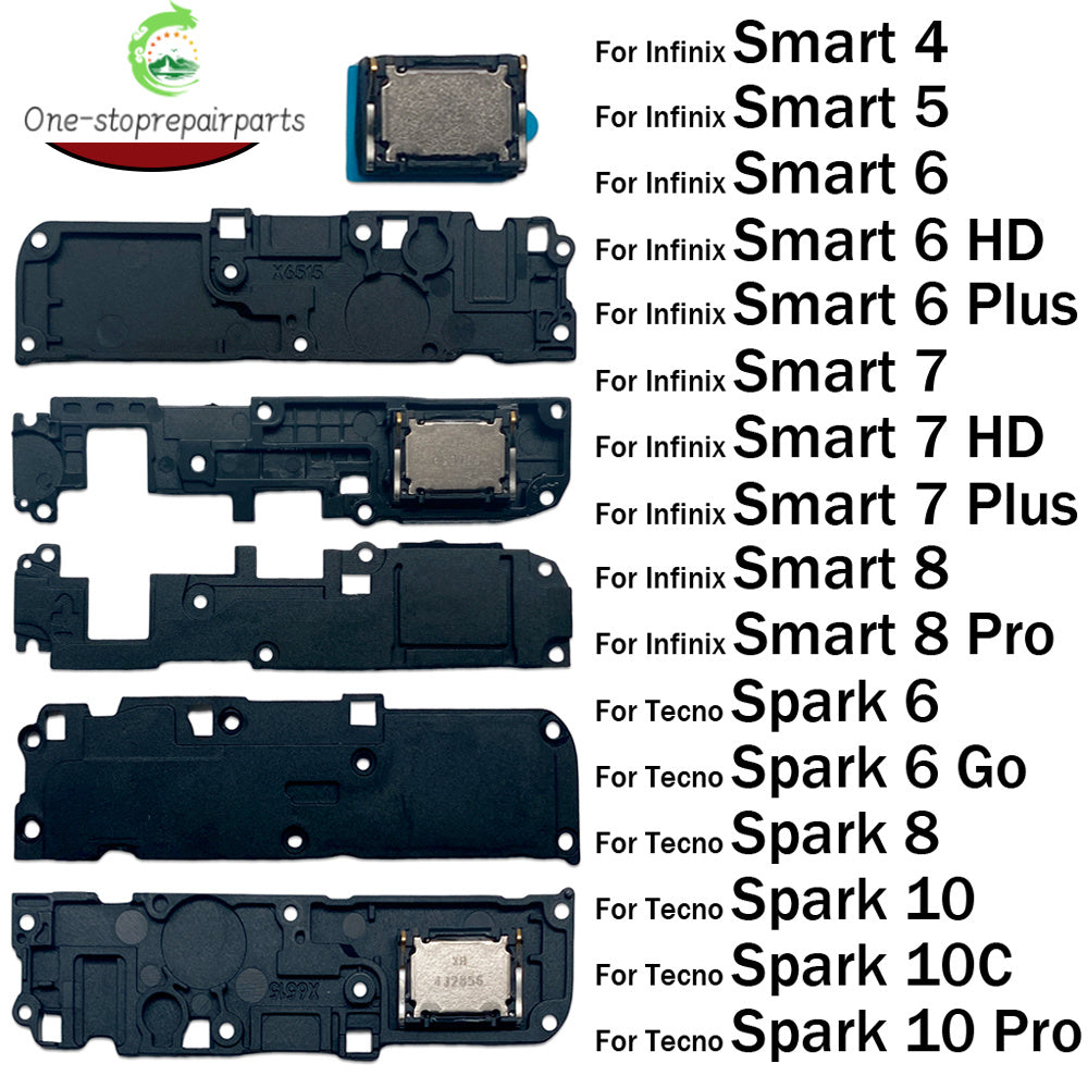 10Pcs, Loud Speaker Buzzer Ringer Flex Cable For infinix Smart 4 5 6 7 8 HD Plus Pro / For Tecno Spark 6 go 8 10 10C Pro 2024  infinix phone repair parts