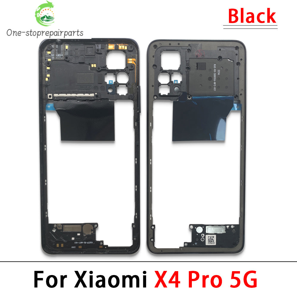 10Pcs, Middle Frame Housing For Xiaomi Poco X3 X4 GT X4 X5 M5s M4 Pro 4G 5G Middle Frame Holder Cover Frame Volume Key Parts  Xiaomi  Xiao mi phone repair parts