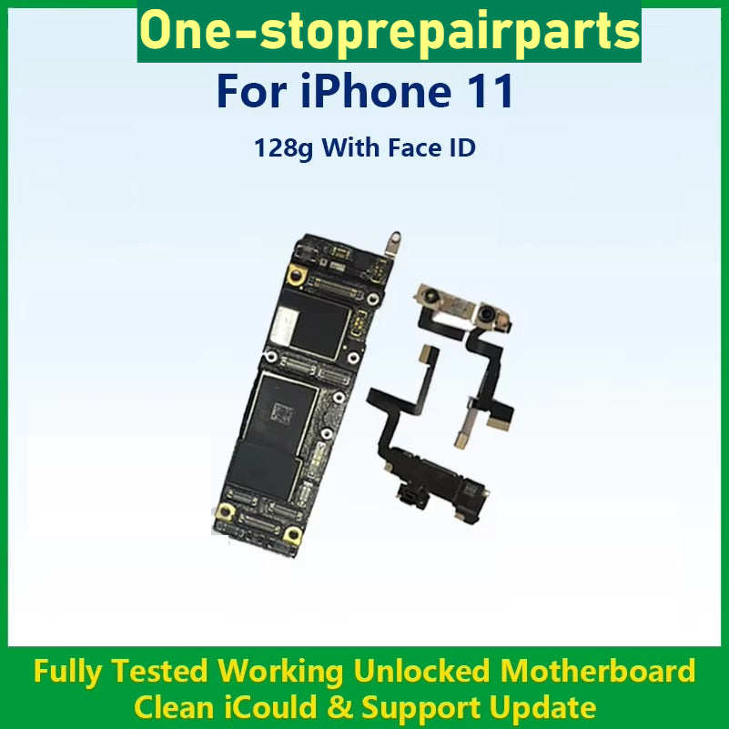 Fully Tested Working Well Motherboard For iPhone 11 Pro Max With/Without Face ID Cleaned iCloud And Support Update Logic Board iPhone phone repair parts