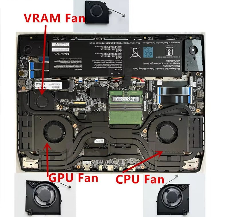 New Original Laptop CPU GPU Cooling Fan For Gigabyte AORUS 17 BSF BKF X7LF X7LBSF Gigabyte laptop repair parts