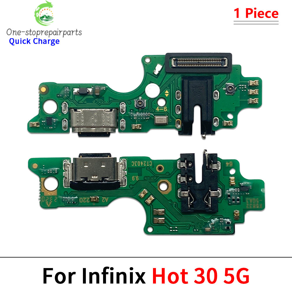 USB Charge Port Dock Connector Charging Board Flex Cable For infinix Hot 9 10 10i 10s 10T 11 11s 12 20 20i 30i 30 40 Play Pro 5G  infinix phone repair parts
