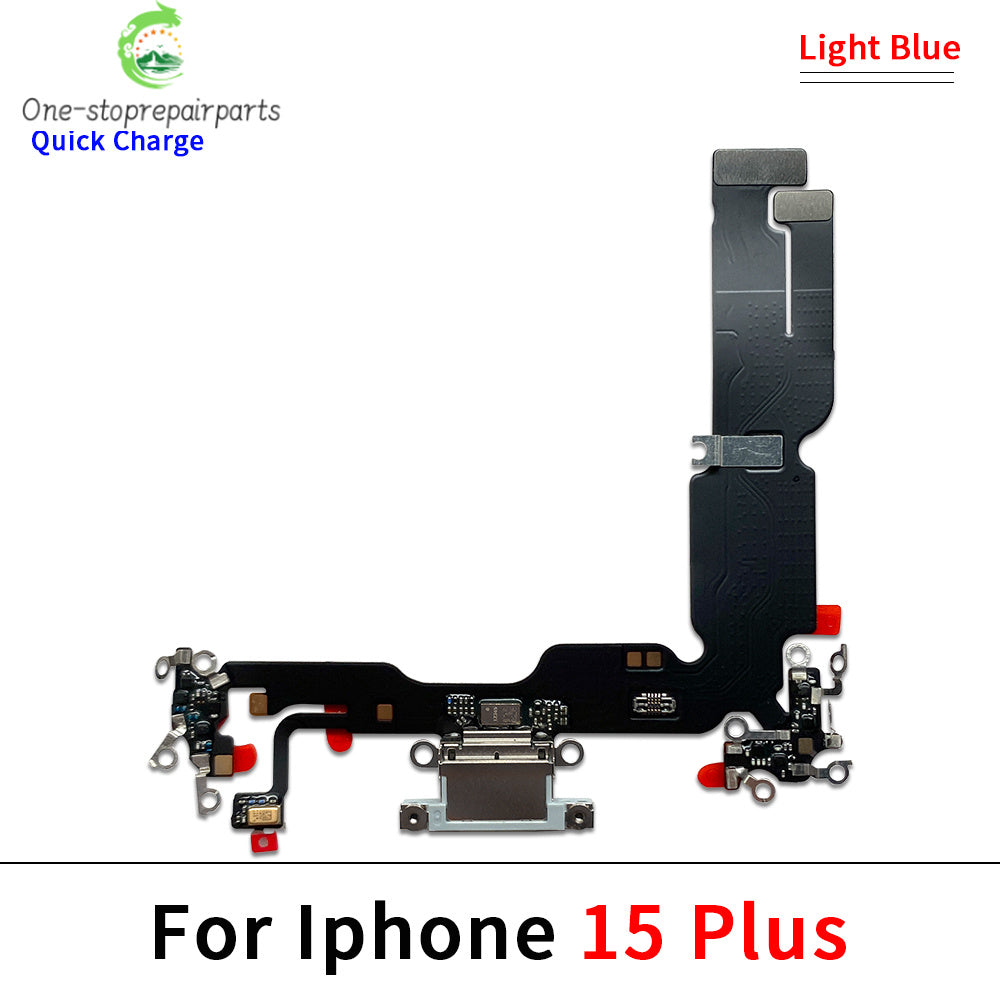 10Pcs, New For iPhone 15 Pro 15Pro Max Plus USB Charging Port Dock Charger Plug Connector Board Flex Cable iPhone phone repair parts