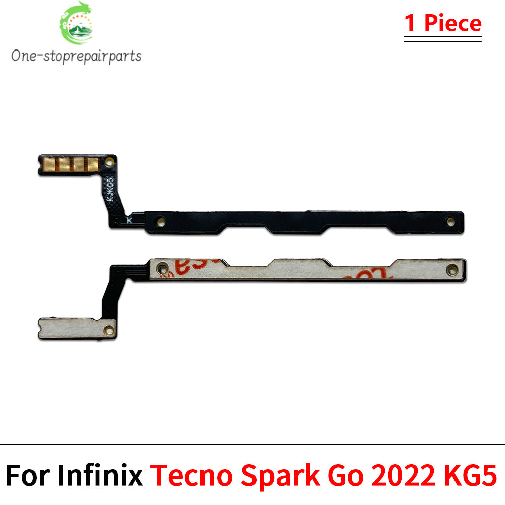 10Pcs, Power On Off Volume Key Button Flex Cable For Infinix Tecno Spark 7 8 8C 10 10C 20 20C 30C Pro Go 2020 2022 2023 2024  infinix phone repair parts