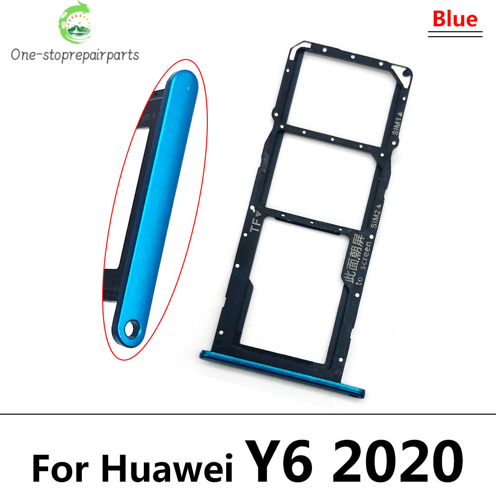 10Pcs/Lot, New For Huawei Y6 Y7P Y8P 2020 Y9 Prime 2019 SIM Card Tray Slot Holder Repairing Parts Huawei phone repair parts