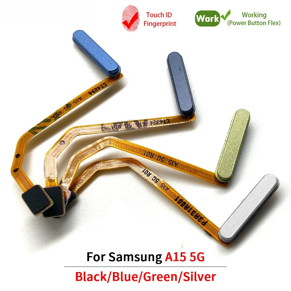 10Pcs/Lot, Fingerprint Sensor Home Return Key Menu Button Flex Cable For Samsung A05s A15 A25 4G 5G Samsung phone repair parts