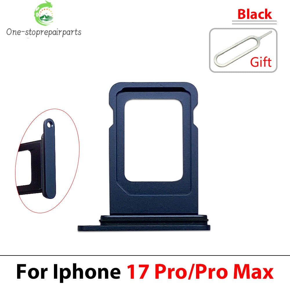 New For iPhone 17 Pro Max Micro Nano Dual SIM Card Holder Tray Slot Holder Adapter Socket iPhone phone repair parts