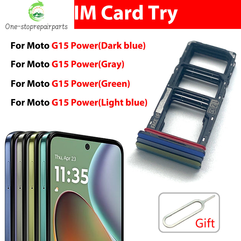 New For Motorola Moto G05 G15 G25 G75 G85 G56 G96 SIM Card Tray Slot Holder Adapter Accessories Motorola phone repair parts