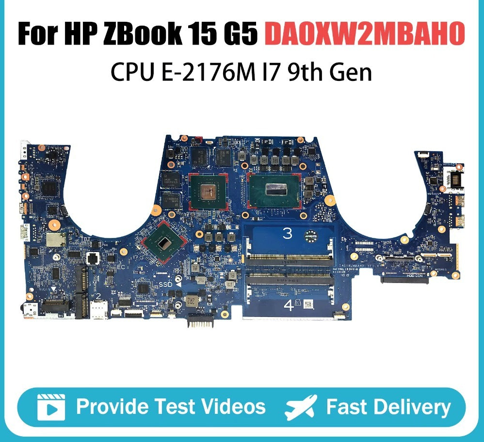 For HP ZBOOK 15 G5 Motherboard DA0XW2MBAG0 I5-8300H I7-8750H E-2186M P1000 P2000 L28695-601 Pavilion 15-cs3000 Mainboard HP laptop repair parts