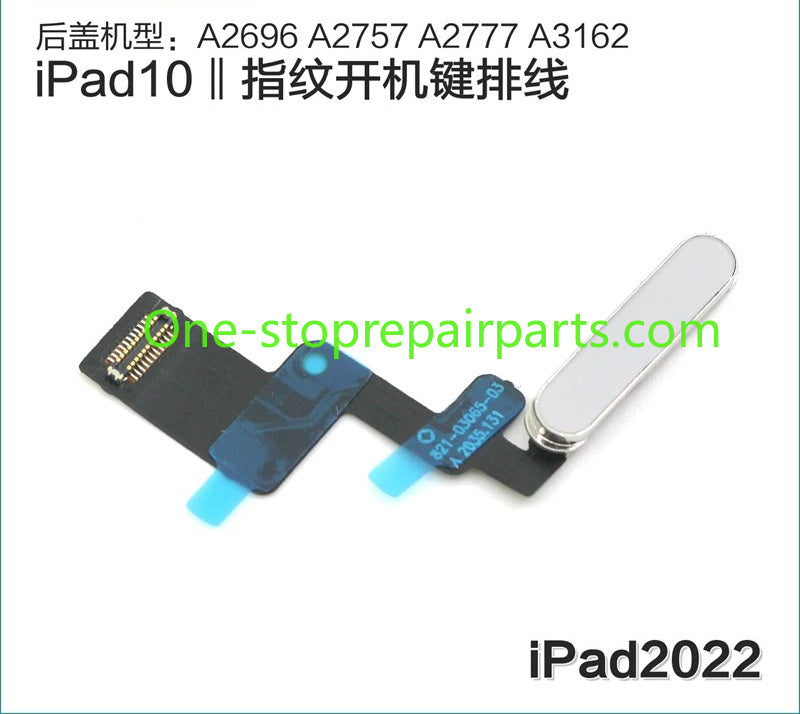iPad 10 fingerprint cable A2696 power button A2757 A2777 fingerprint key A3162 power switch bank