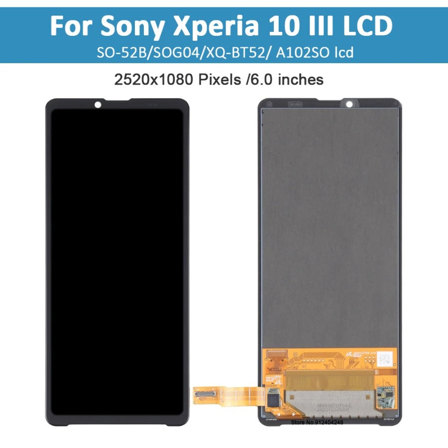 Original 6.0" For Sony Xperia 10 III LCD Display +Frame Digitizer Assembly For SO-52B SOG04 XQ-BT52 Touch Screen Sony phone repair parts