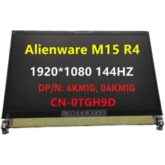 4KM1G 0TGH9D 15.6-inch LCD panel FHD 1920*1080 144HZ HINGE UP complete screen assembly for Dell Alienware M15 R3 40Pin Non-Touch Lid Screen Assembly CN-0TGH9D CN-04KM1G K055G Dell Laptop repair parts