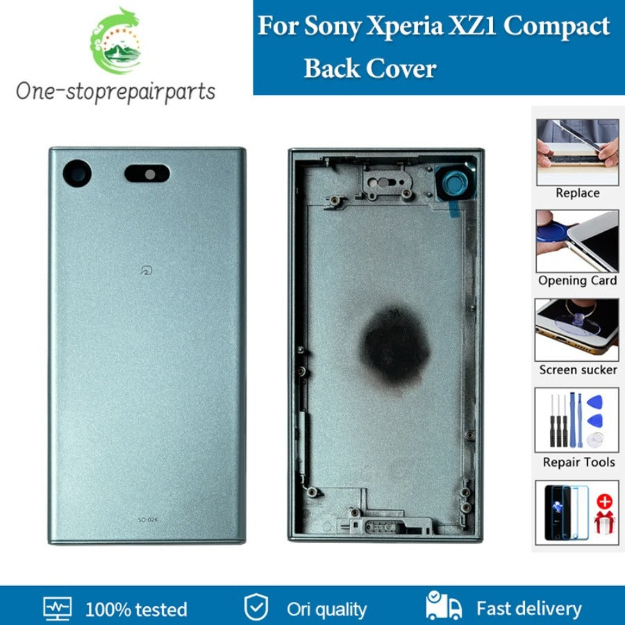 Original For Sony Xperia XZ1 Compact Back Battery Cover G8441 SO-02K Housing Case For Sony XZ1 Mini Battery Cover Replacement Sony phone repair parts