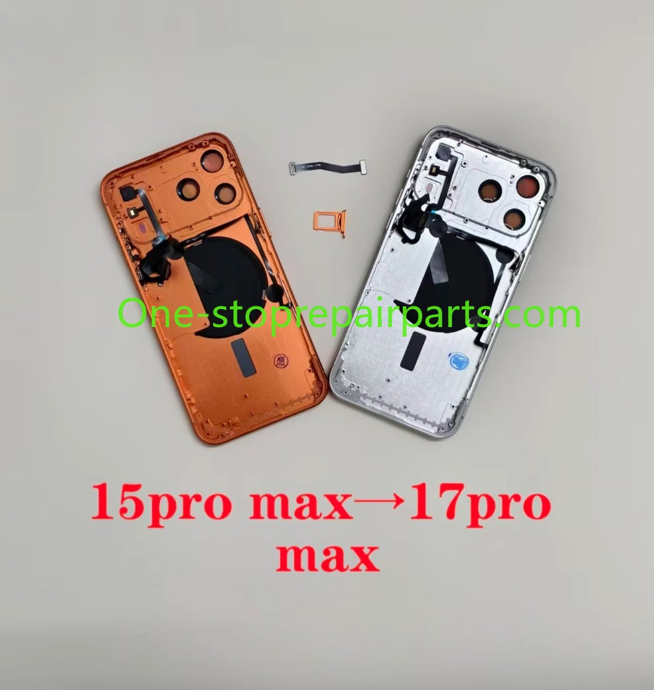 DIY Back Shell For 15 Pro Max To 17 Pro Max Back Cover Assembly Compatible For iPhone 15 Pro Max Like 17 Pro Max Back Housing iPhone phone repair parts