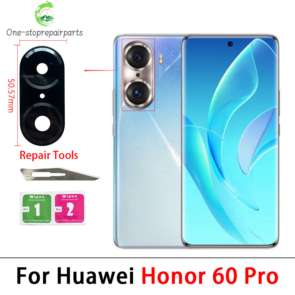 Rear Back Camera Glass Lens For Huawei Honor 50 60 70 80 90 Pro Se Lite 4G 5G With Adhesive Huawei phone repair parts