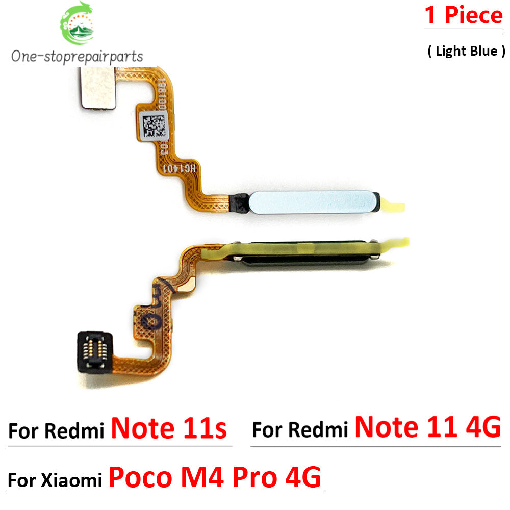 New Home Button FingerPrint Touch ID Sensor Flex Cable For Xiaomi Poco M4 Pro 4G 5G / Redmi Note 11 11s Pro Plus 4G 5G  Xiaomi  Xiao mi phone repair parts