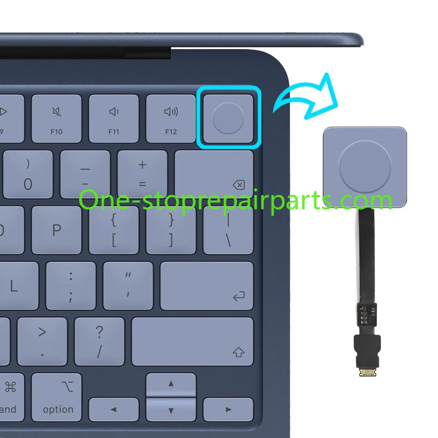 Laptop A3404 Power on/off Button Touch ID Fingerprint Board w/ Flex Cable for Macbook Neo 13" A18 Pro Silver Citrus Indigo Blush Macbook repair parts
