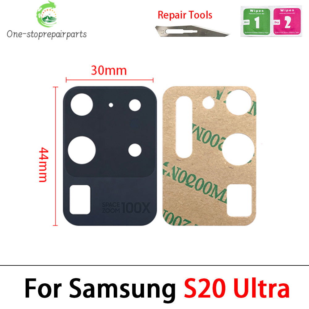 New Back Rear Camera Glass Lens For Samsung A32 A52 A72 A82 S21 S22 S23 Plus Ultra With Adhesive Repacement Parts Samsung phone repair parts