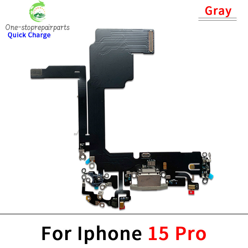 10Pcs, New For iPhone 15 Pro 15Pro Max Plus USB Charging Port Dock Charger Plug Connector Board Flex Cable iPhone phone repair parts