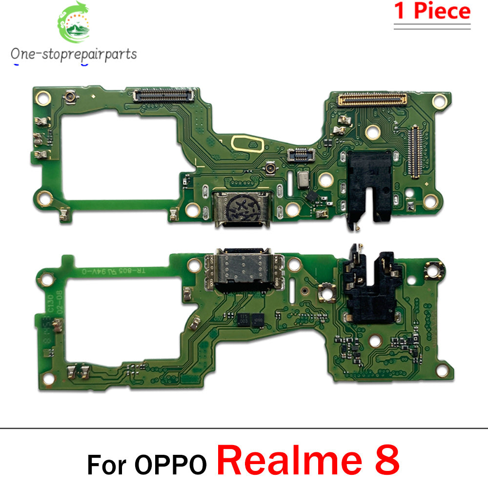 10Pcs, USB Charging Port Microphone Dock Connector Board Flex Cable For OPPO Realme 8 8i 10 11 12 14 Pro Plus Note 50 60 4G 5G Realme phone repair parts