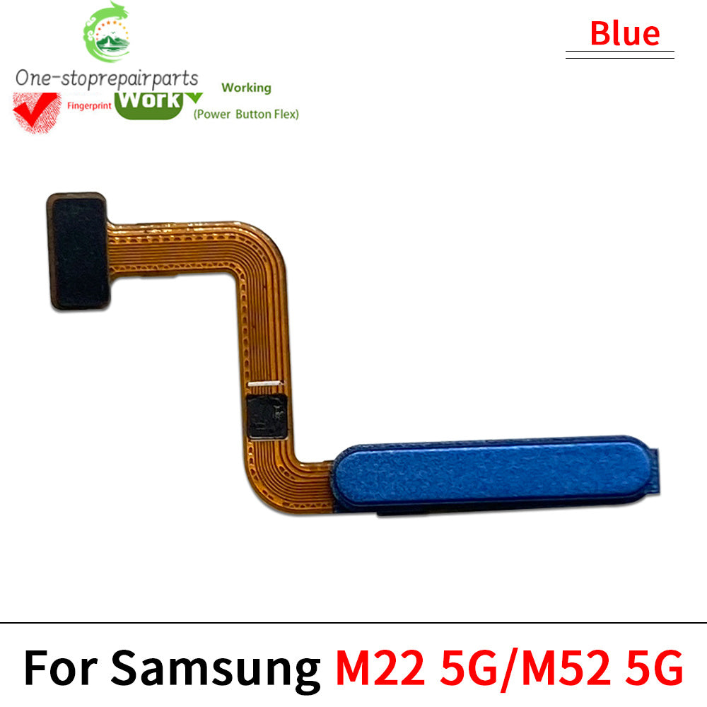 Home Button FingerPrint Touch ID Sensor Flex Cable For Samsung M22 M52 M62 M23 M14 M51 M31s 4G 5G Replacement Parts Samsung phone repair parts