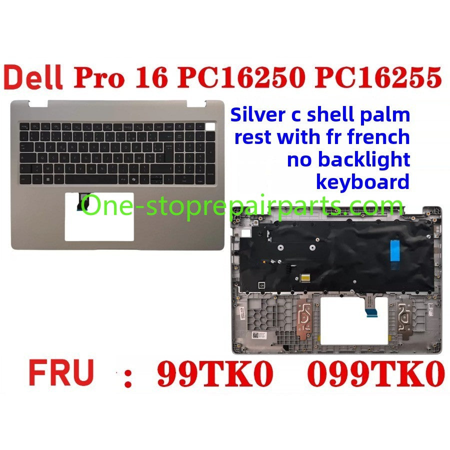 Cover case Keyboard for Dell Pro 16 PC16250 PC16255 Cover case for Dell Pro 16 PC16255 PC16250 LCD Back Cover Bezel frame topcase palmrest upper bottom HINGE 0V1T1X 0388WT 0Y55N3 099TK0 006R8M Dell laptop repair parts
