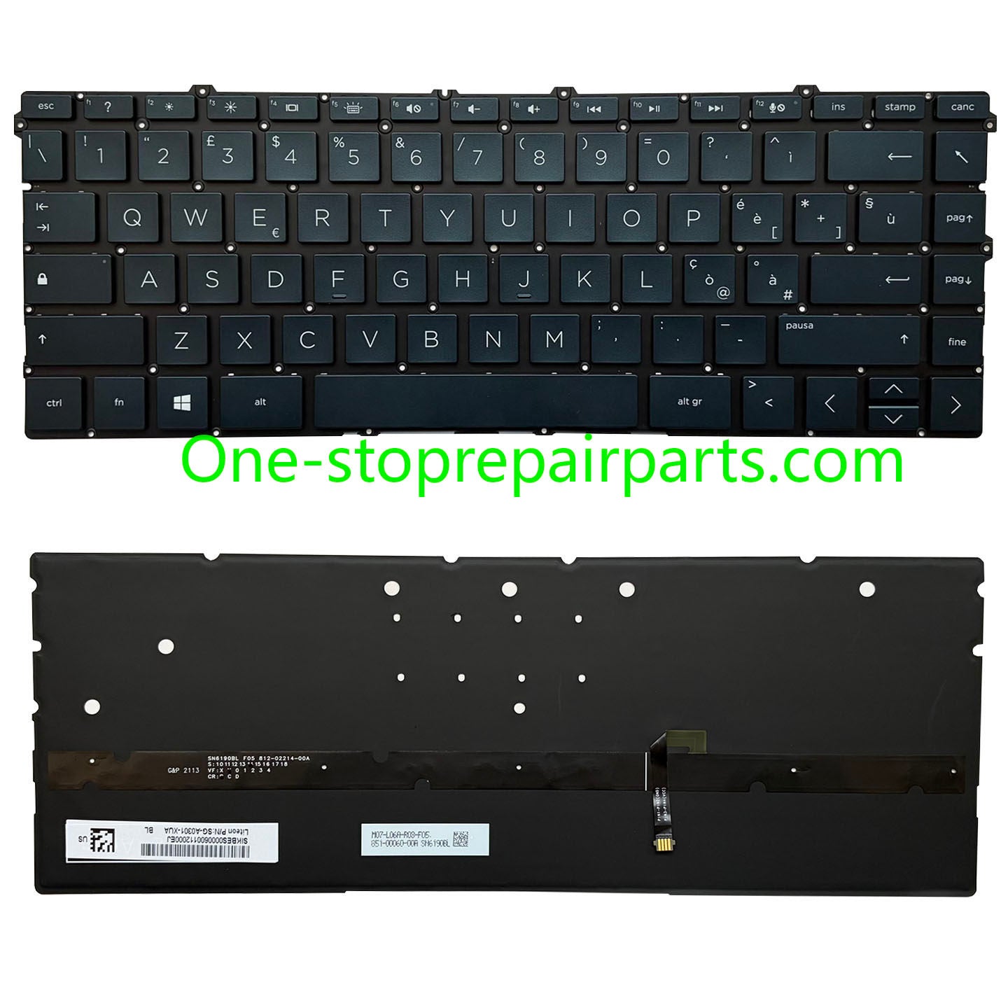 Upper Keyoard  for HP Spectre X360 13-AW TPN-Q225 UK/SP/RU/LA US