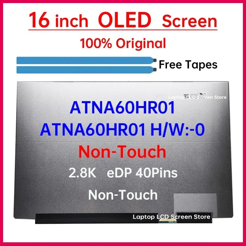 16" OLED LCD Screen ATNA60HR01 For Lenovo IdeaPad Slim 5 16AHP10 16AKP10 16IAH10 16IRH10 16IRH10R Display Matrix Panel Non-Touch Lenovo laptop repair parts
