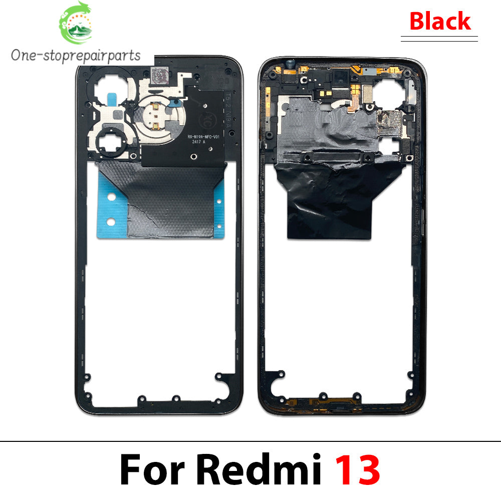 New Middle Frame For Xiaomi Redmi 12 13 13C 14C 4G 5G Door Housing Bezel Repair Parts Xiaomi  Xiao mi phone repair parts