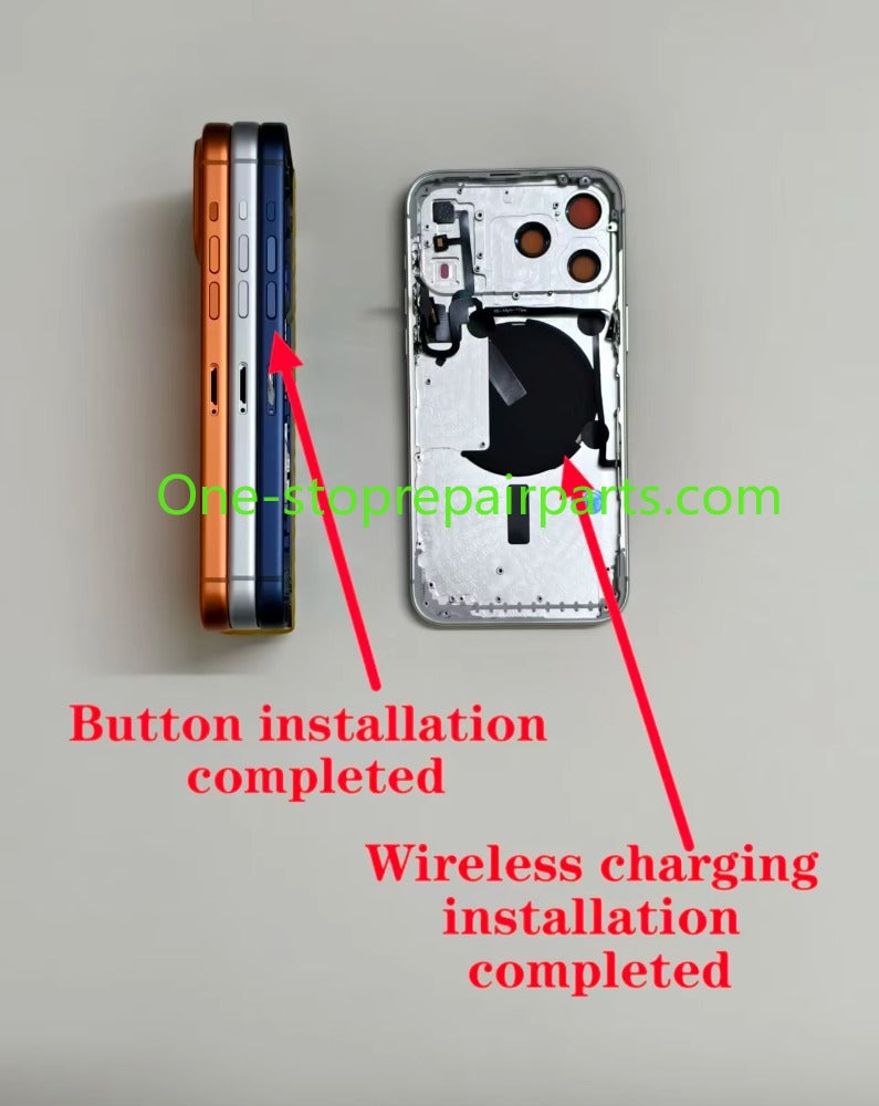 DIY Back Shell For 15 Pro Max To 17 Pro Max Back Cover Assembly Compatible For iPhone 15 Pro Max Like 17 Pro Max Back Housing iPhone phone repair parts