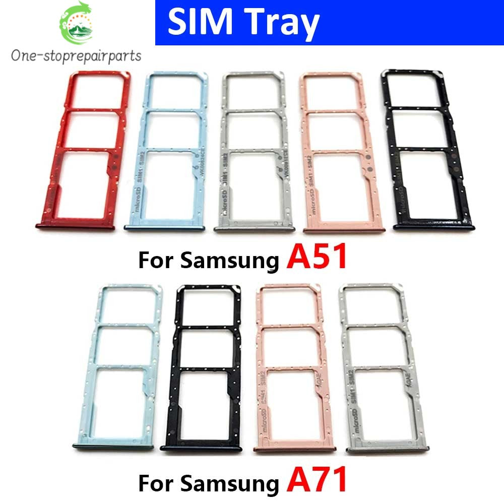 For Samsung  A51 A515F A515 A71 A715F A715 SIM Card Tray Slot Holder Adapter Accessories