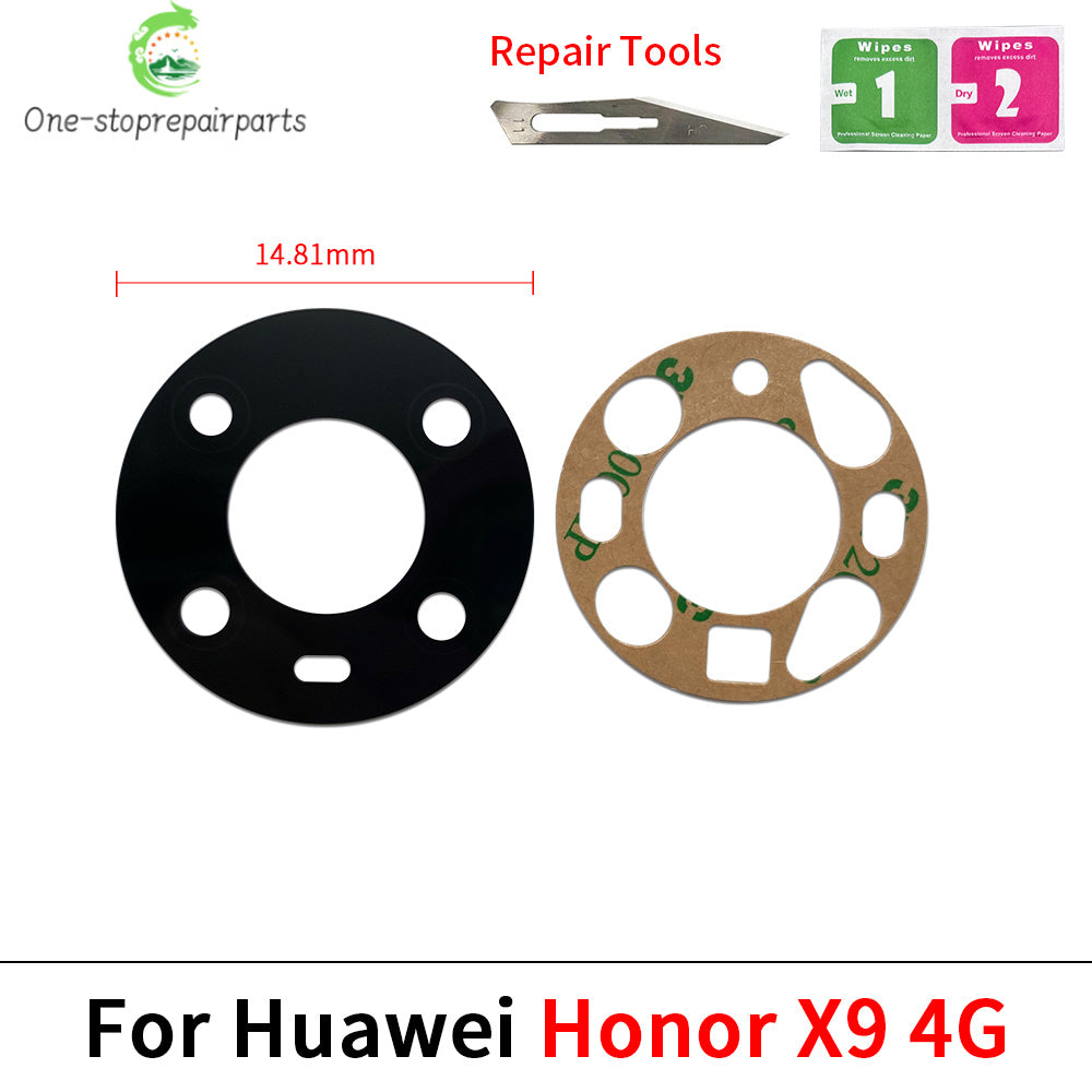 10Pcs Back Rear Camera Glass Lens With Adhesive For Huawei Honor X5 X6 X6s X6A X6B X7 X7A X7B X8 X8A X8B X9 X9A X9B 4G 5G Huawei phone repair parts
