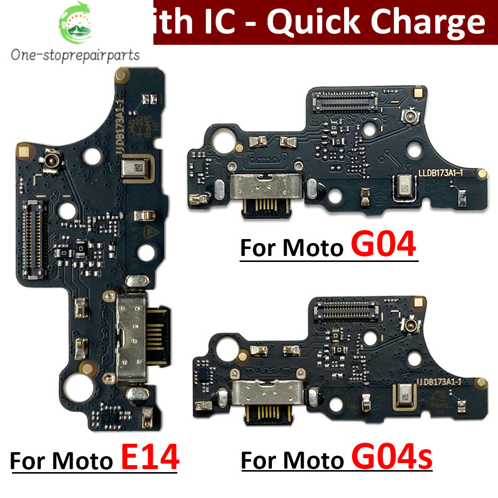 USB Charging Port Dock Charger Connector Board Flex Cable For Motorola Moto G04 G04s E14 Motorola phone repair parts