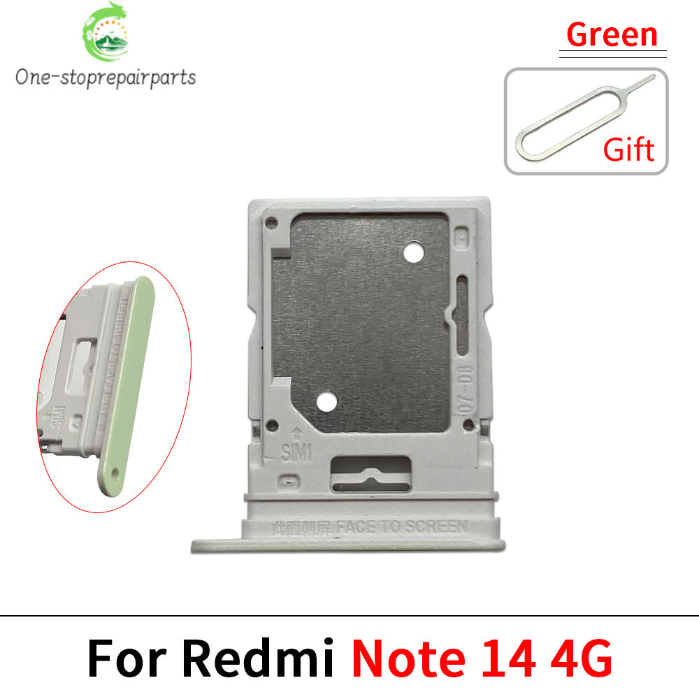 10Pcs, SIM Card Slot SD Card Tray Holder Adapter For Xiaomi Redmi Note 14 Pro Plus 4G 5G  Xiaomi  Xiao mi phone repair parts
