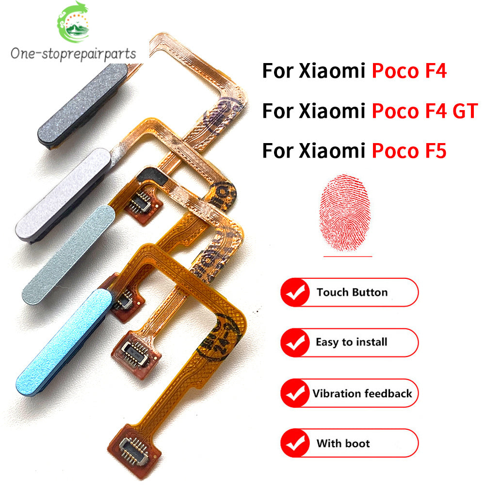New Fingerprint Flex Cable For Xiaomi Mi Poco F3 F4 GT F5 5G Home Menu Button Key Flex Cable Replacement Parts Xiaomi  Xiao mi phone repair parts