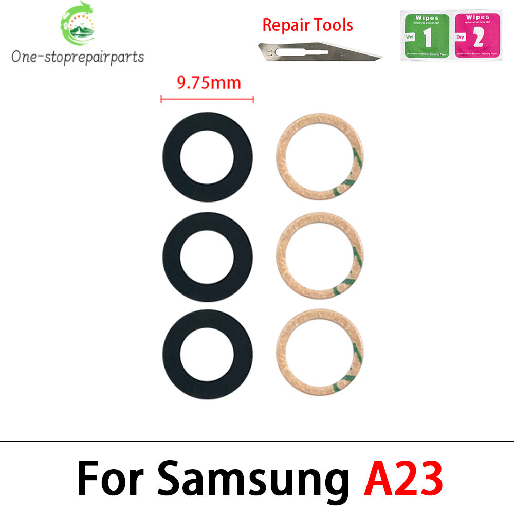 100Pcs Rear Back Camera Glass Lens For Samsung A03 A03s A04 Core A04s A04E A14 A24 A34 A54 A13 A23 4G 5G With Ahesive Samsung phone repair parts
