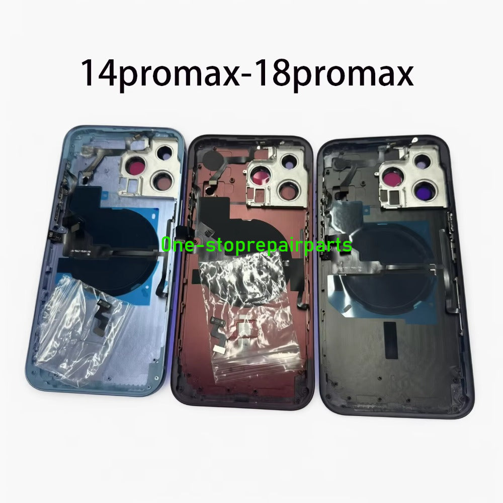 DIY Convertor Housing Back Cover Assembly Compatible For iPhone X XR XS MAX 11 11PRO 12 12PRO 13 Pro 14Pro 15Pro 15 Pro Max To 17 18 17Pro 18Pro Max Backshell Replacement Refitted Chassis Pre-Installed Modified Middle Frame iPhone phone repair parts