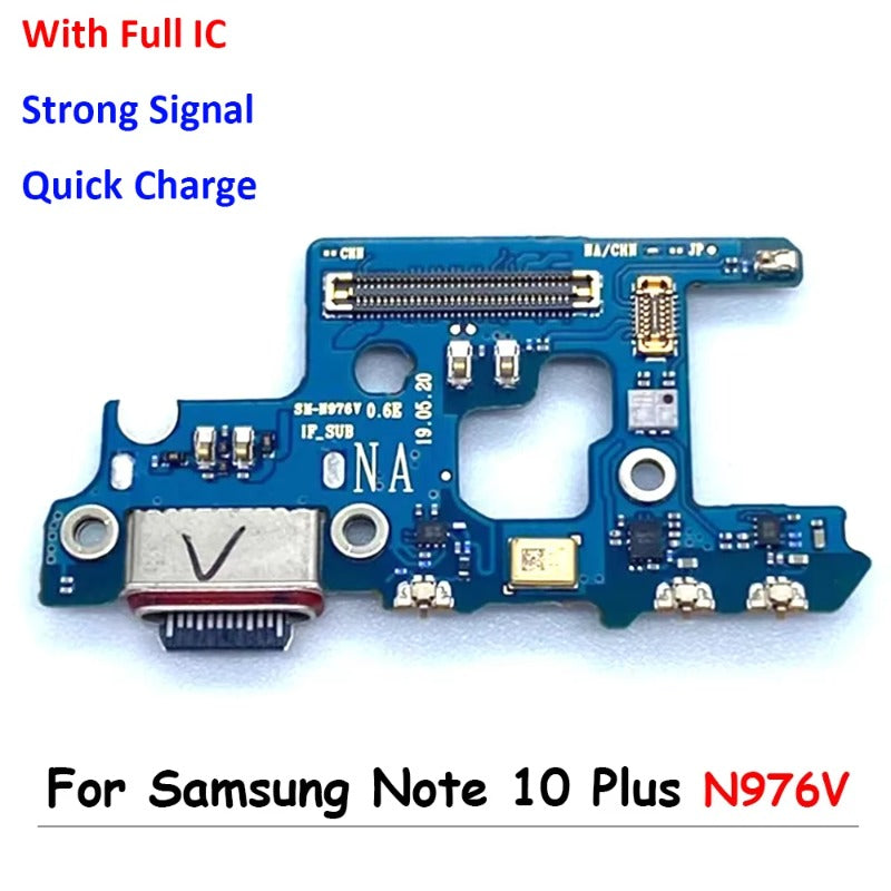 USB Charging Port Dock Connector Charge Board Flex Cable For Samsung Note 8 9 10 Lite Plus 20 Ultra N950F N970F N770F Samsung phone repair parts
