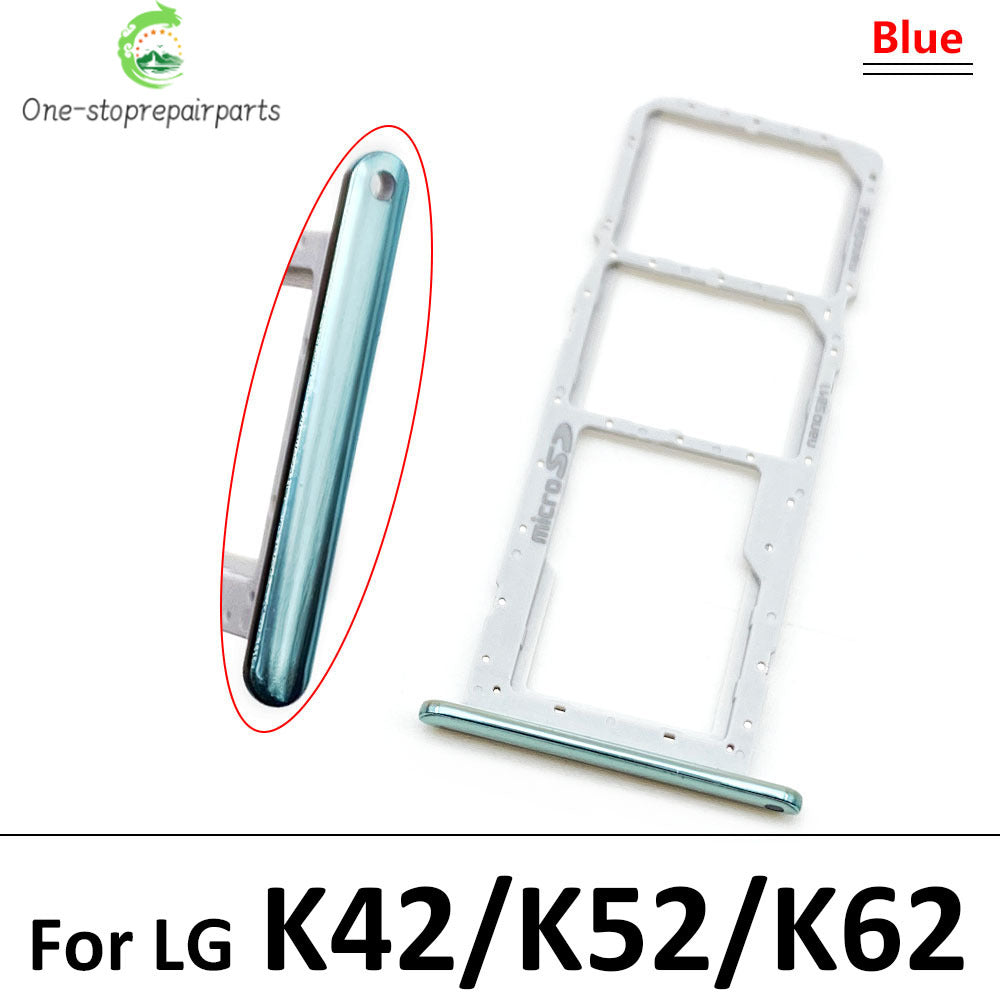 New SIM Card Tray Slot Holder Adapter Accessories For LG K22 K42 K52 K62 K41S K51 K61 K40s K12 Plus Replacement Parts  LG phone repair parts